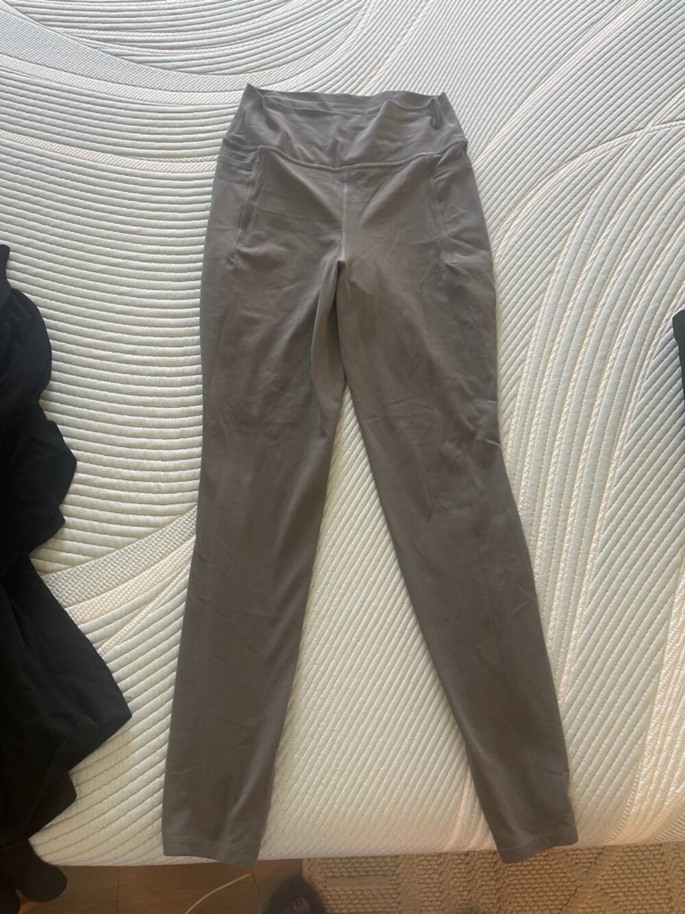 Glowmode Gray High-Waist Yoga Leggings US 8 Side Pockets